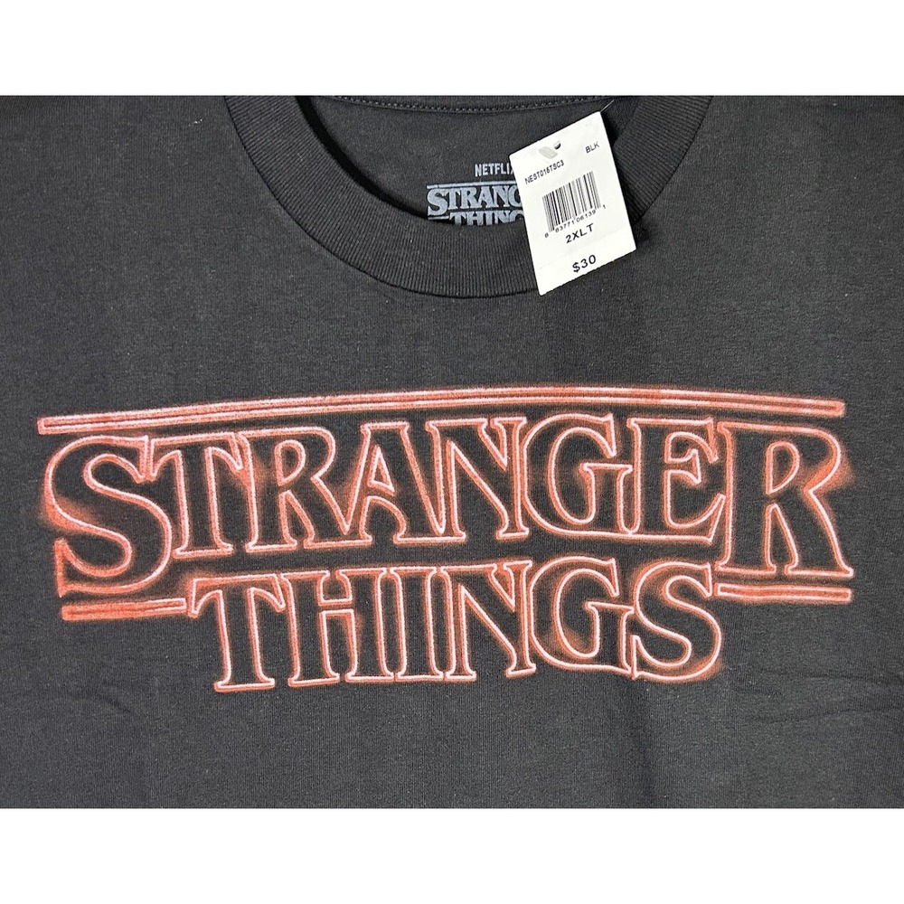 Stranger Things T-Shirt Unisex Short Sleeve Black Shirt Size 4XL Eleven‎ Dustin
